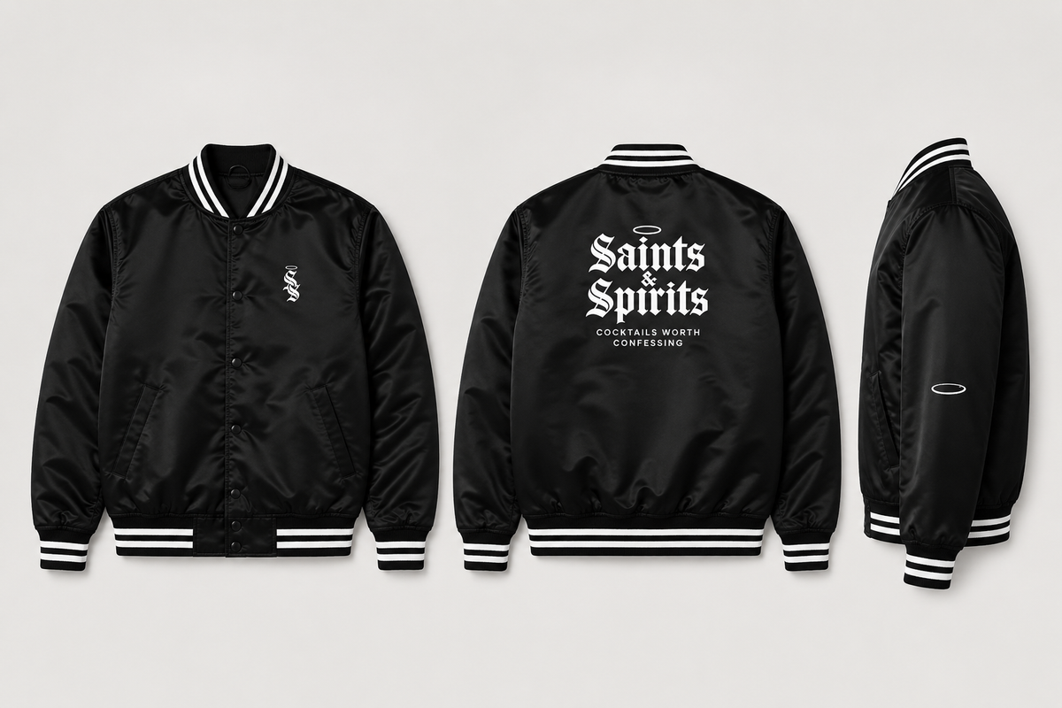 Saints & Spirits Varsity Bomber Jacket