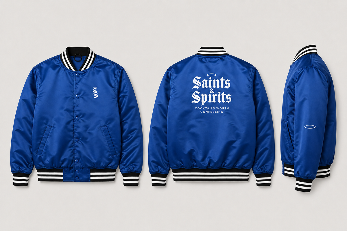 Saints & Spirits Varsity Bomber Jacket